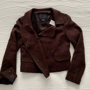 Banana Republic Dark Cropped Brown Blazer